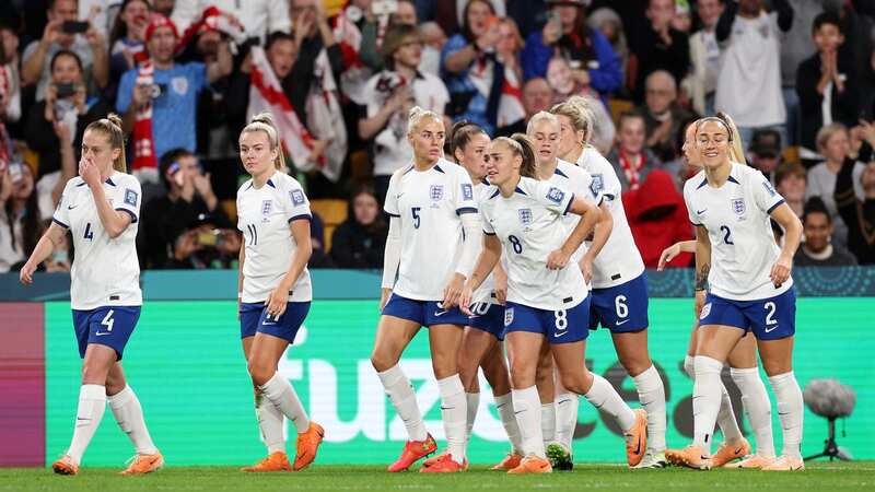 Georgia Stanway (4th R) of England celebrates with teammate after scoring against Haiti (Image: Photo by Elsa - FIFA/FIFA via Getty Images)