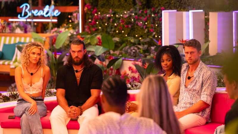 Love Island USA fans left with surprising twist that the islanders now get to decide whether Carmen or Victor is voted off the island (Image: Peacock)