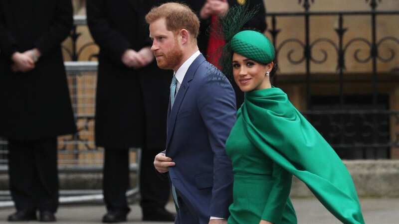 Harry and Meghan carried out their final royal engagement by attending the annual Commonwealth Day service at Westminster Abbey in 2020 (Image: Getty Images)