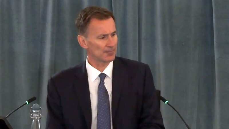 Jeremy Hunt failed to outline a new compensation scheme for victims (Image: Infected Blood Inquiry)