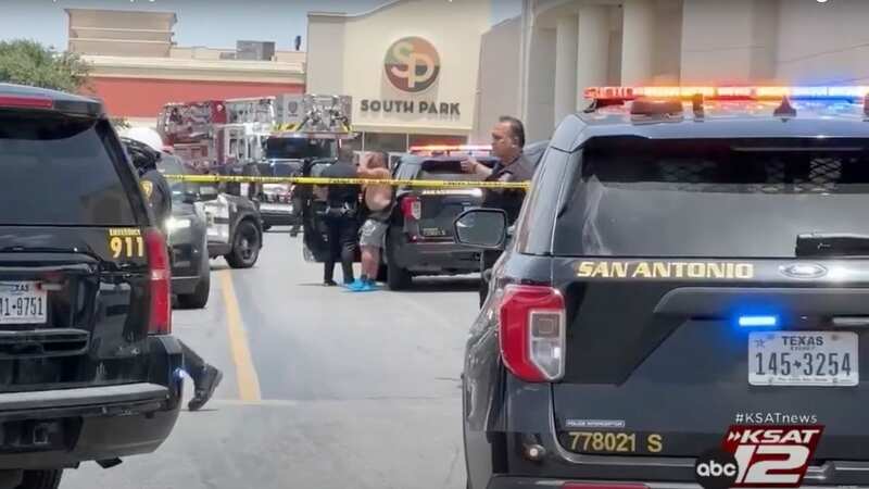 Scene of the shooting at South Park mall in San Antonio, Texas where a man shot and killed a man who allegedly stole his car (Image: KSAT 12/Youtube)
