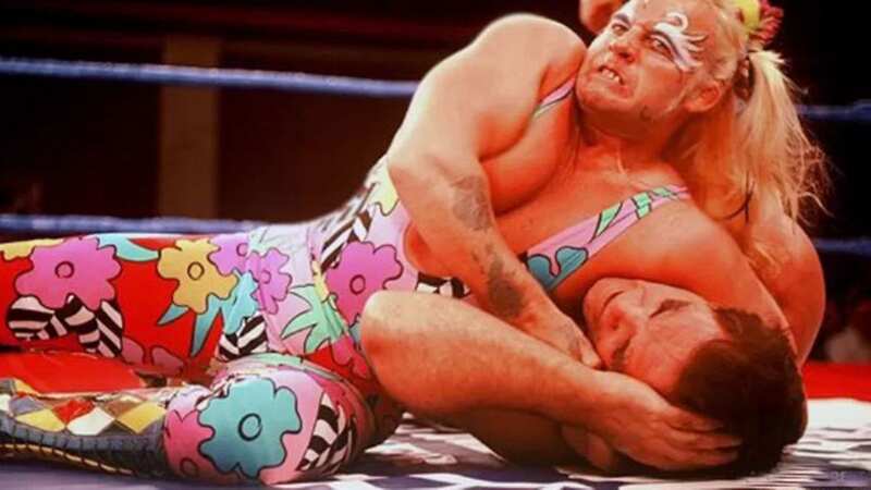 Adrian Street with his father during his days as a wrestler (Image: Mirrorpix)