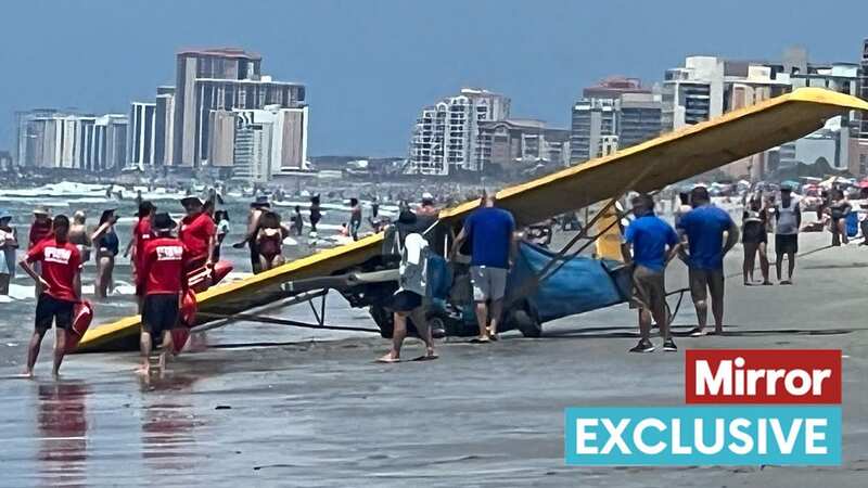 Bystanders rushed to aid the pilot of a plane that crashed in Myrtle Beach on Monday (Image: Rebekah Gladson)