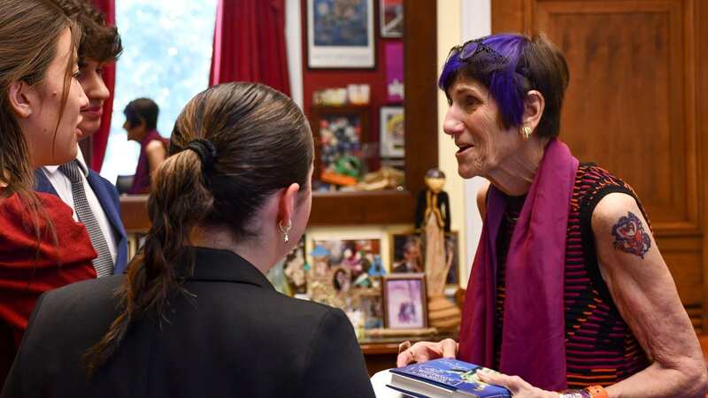 Congresswoman Rosa DeLauro shows off her first tattoo aged 80 (Image: AP)