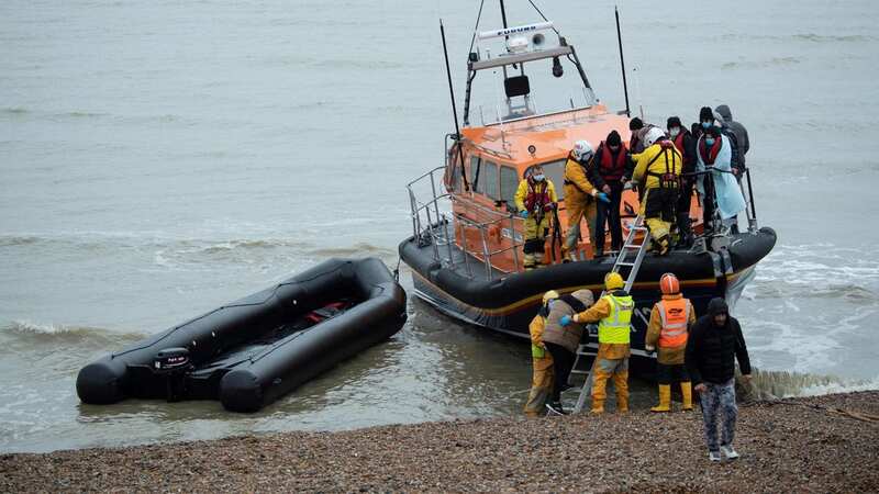 There was an average of 52 people on each small boat last month - the highest on record (Image: AFP via Getty Images)
