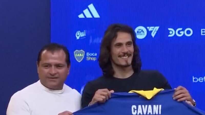 Edinson Cavani has taken on another legendary number at Boca (Image: @footballdaily)