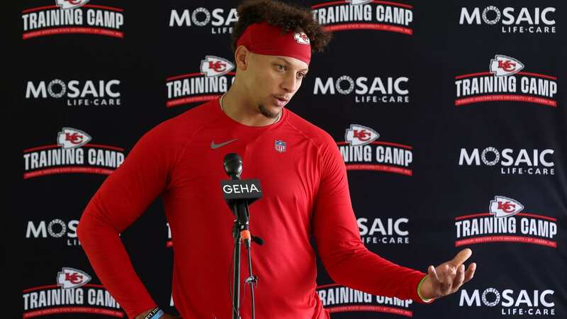 Patrick Mahomes speaks to the media during Kansas City Chiefs Training Camp.