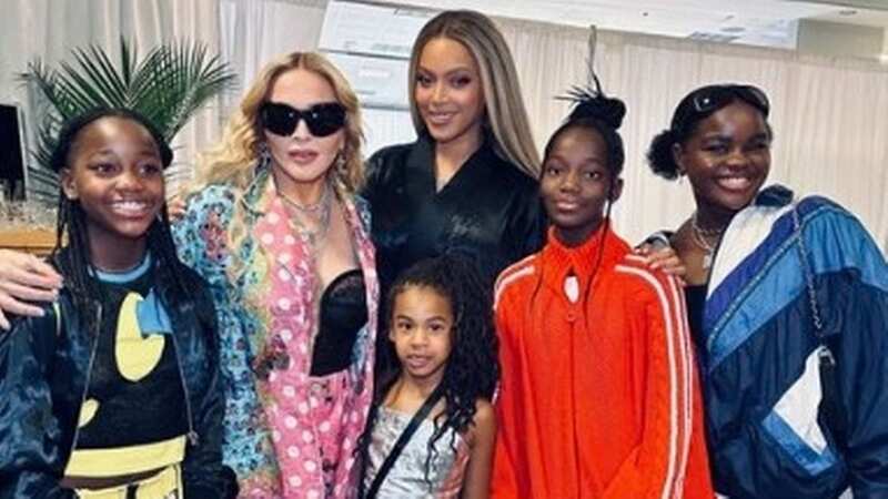 The Queen of Pop has shared a cute snap with Beyoncé and three of their daughters (Image: madonna/Instagram)