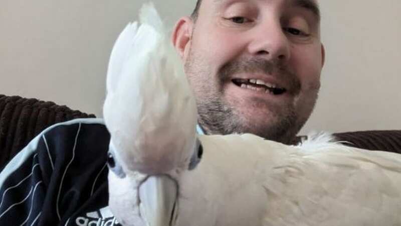 Jason Russell and his bird Miley