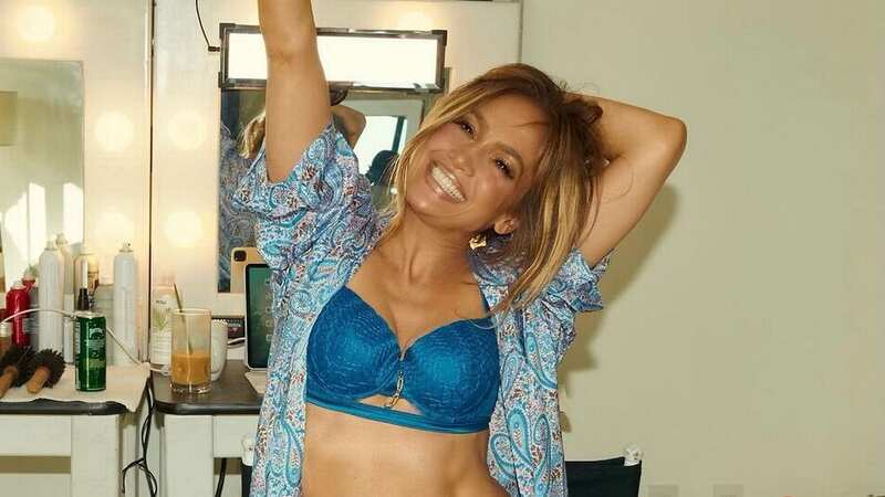 Jennifer Lopez shows off her incredible abs in blue lingerie after 54th birthday