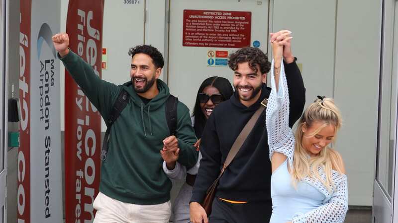 The Love Island finalists have landed back home in the UK and were greeted with emotional reunions by their friends and families (Image: SplashNews.com)