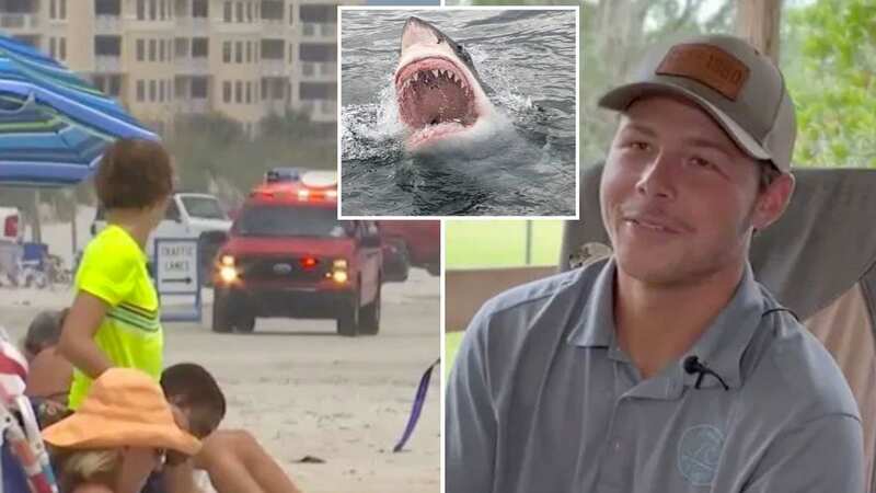 A surfer was bitten by a shark and detailed his shock after the incident (Image: WKMG TV)