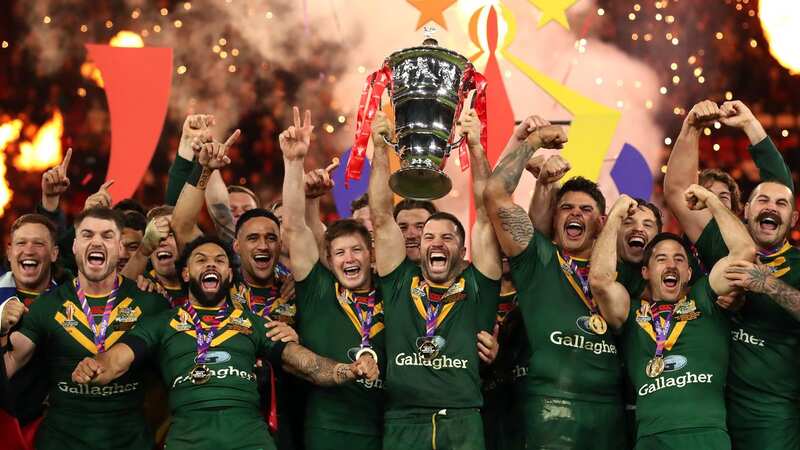 Australia won the last Rugby League World Cup in England last year (Image: Getty Images for RLWC)