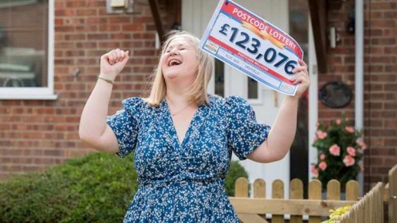 Tracy Braithwaite celebrating her £123,076 win