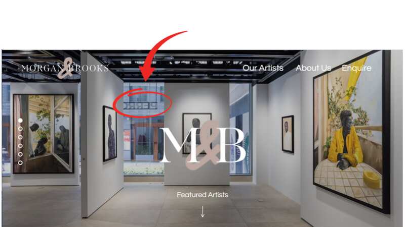 Fake: The Morgan & Brooks gallery is actually the Perrotin - you can see part of its name in the window