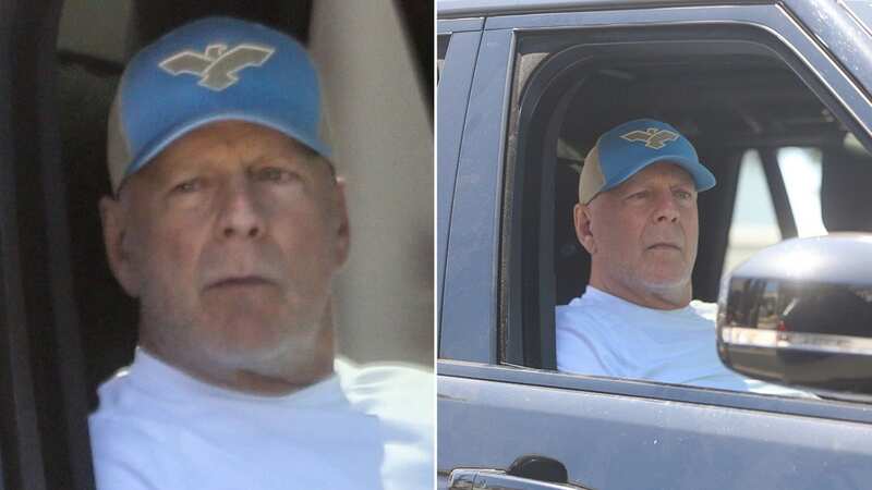 Bruce Willis was seen being driven around Los Angeles (Image: backgrid)