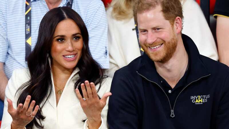 Meghan was given an engagement ring made up of three diamonds (Image: Getty Images)