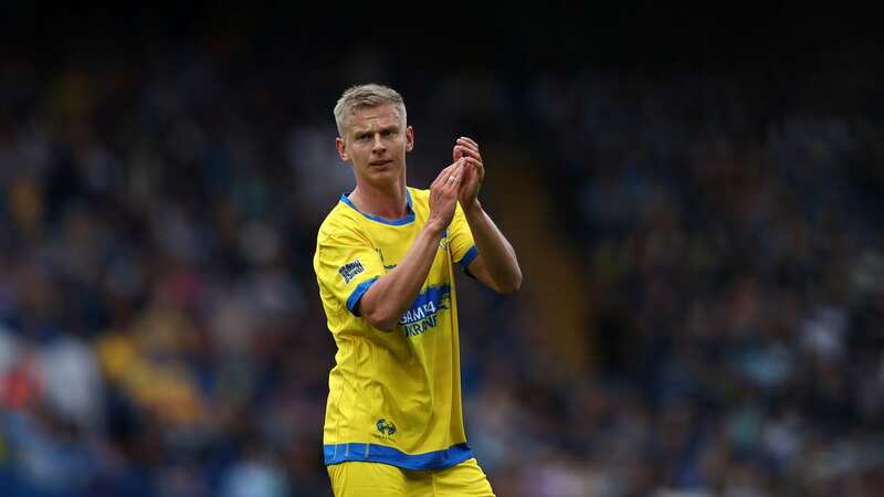 Oleksandr Zinchenko played 11 minutes of the Game 4 Ukraine charity match (Image: Chris Lee - Chelsea FC/Chelsea FC via Getty Images)