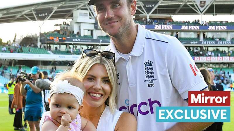 Stuart Broad, pictured with partner Mollie King and their daughter Annabella, following the conclusion of The Ashes this week (Image: Getty Images)