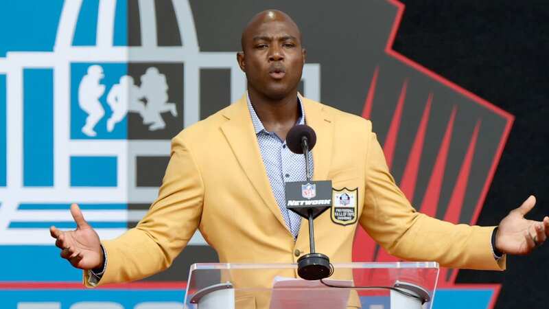 DeMarcus Ware gave an emotional speech during the 2023 Pro Football Hall of Fame Enshrinement Ceremony (Image: Frank Jansky/Icon Sportswire via Getty Images)