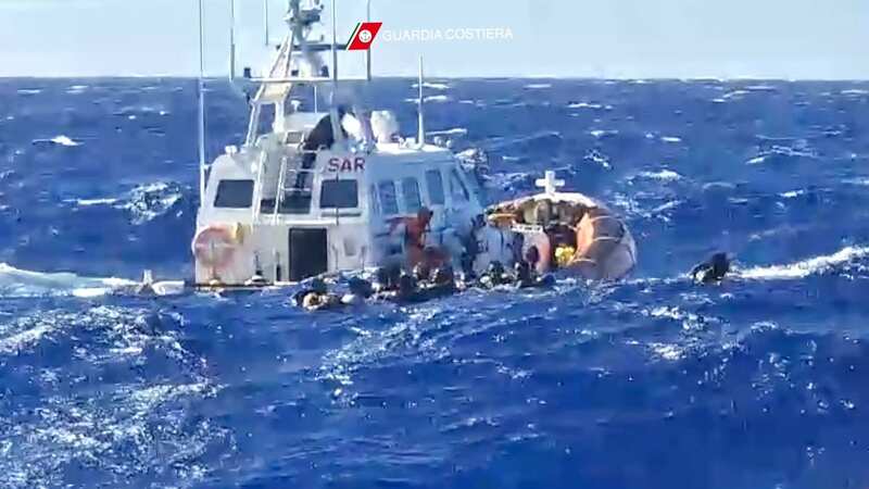 A rescue operation that took place south of Lampedusa, consisting in rescuing 57 migrants (Image: GUARDIA COSTIERA/AFP via Getty I)