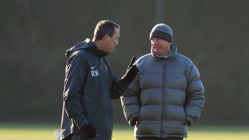Sir Alex Ferguson and Rene Meulensteen during their time at Manchester United (Image: Getty Images)