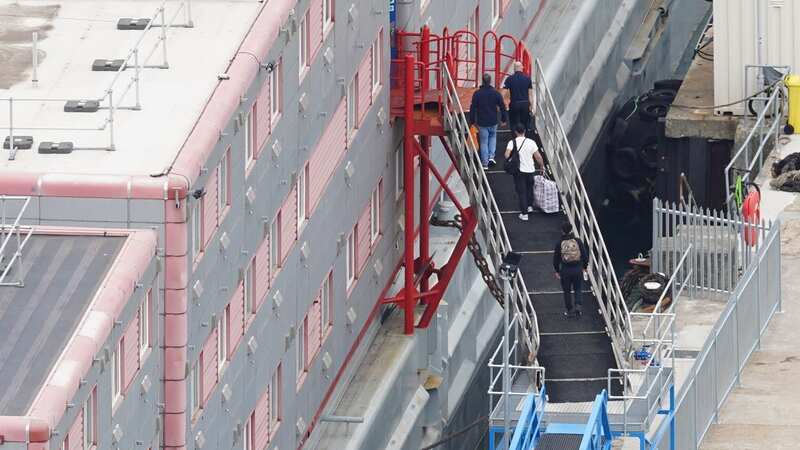 Migrants boarded the vessel today (Image: PA)