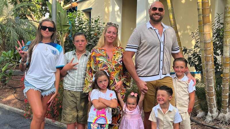 Tyson Fury and his family at the christening of their daughter, Athena (Image: Paris Fury/Instagram)