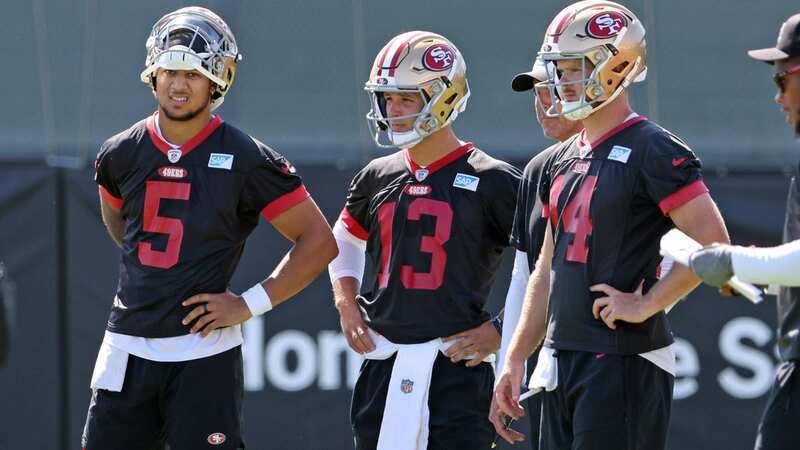 San Francisco 49ers quarterbacks Trey Lance and Sam Darnold could play over Brock Purdy (Image: AP)