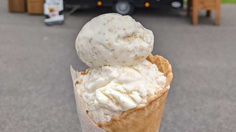 The bizarre ice cream tastes like brown bread (Image: Jam Press/English Heritage)