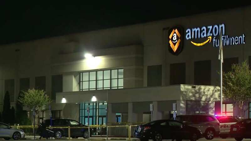 Cops are responding to reports of an active shooter outside an Amazon fulfilment centre (Image: News Channel 9)
