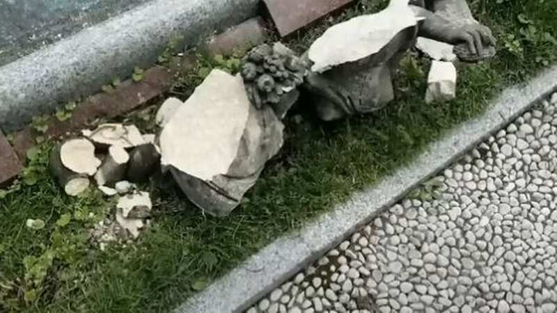 The incident was caught on CCTV