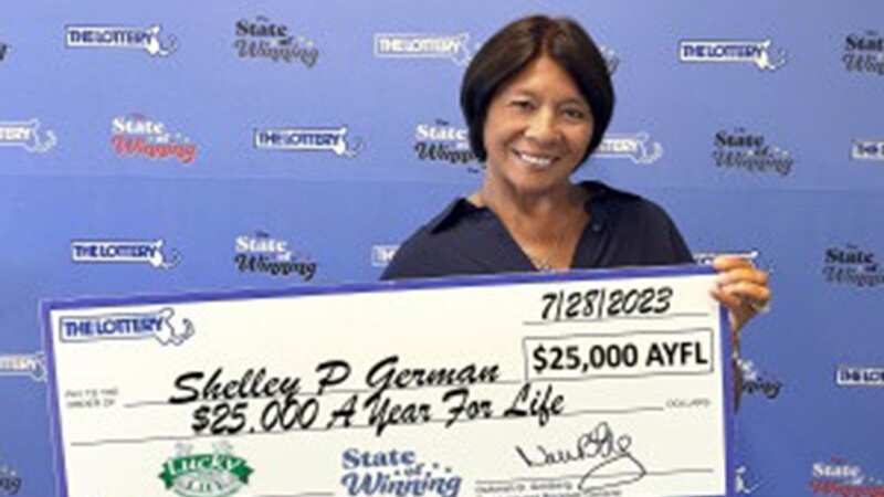 Shelley German, from Salem, in the US state of New Hampshire, won $25,000 dollars a year (Image: Newsflash)