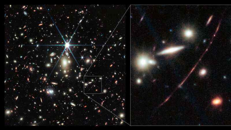 A massive galaxy cluster (Image: NASA/ESA/CSA/Coe/Pagan/SWNS)