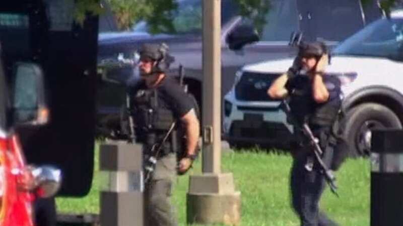 Cops have launched a manhunt after both shooters fled the scene