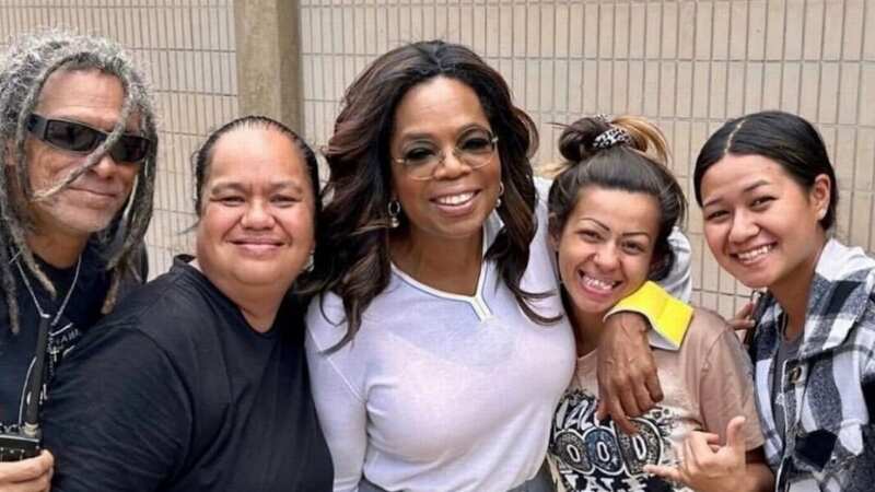Maui resident Oprah Winfrey visits Hawaii evacuees as wildfires leave 55 dead
