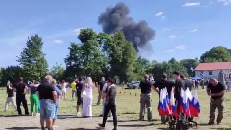 Russian jet on war training mission crashes killing two on board