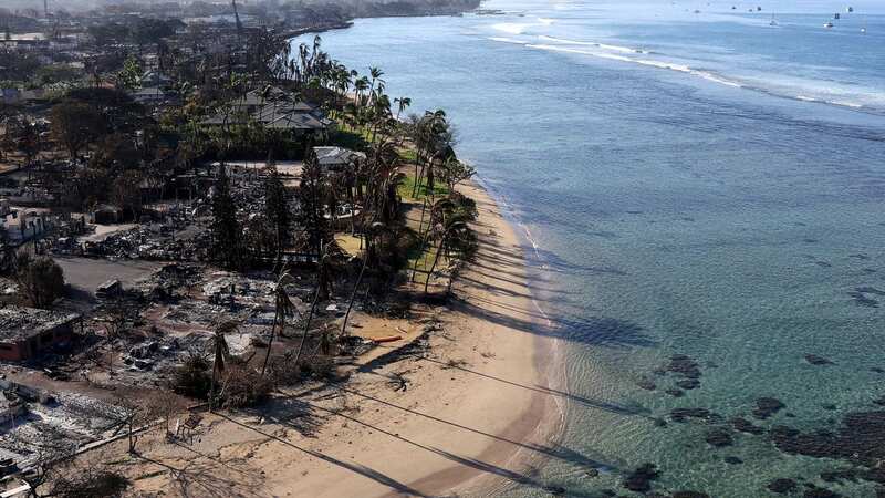 Homes and businesses are seen that have been destroyed by the wildfire, which has killed at least 80 people (Image: Getty Images)