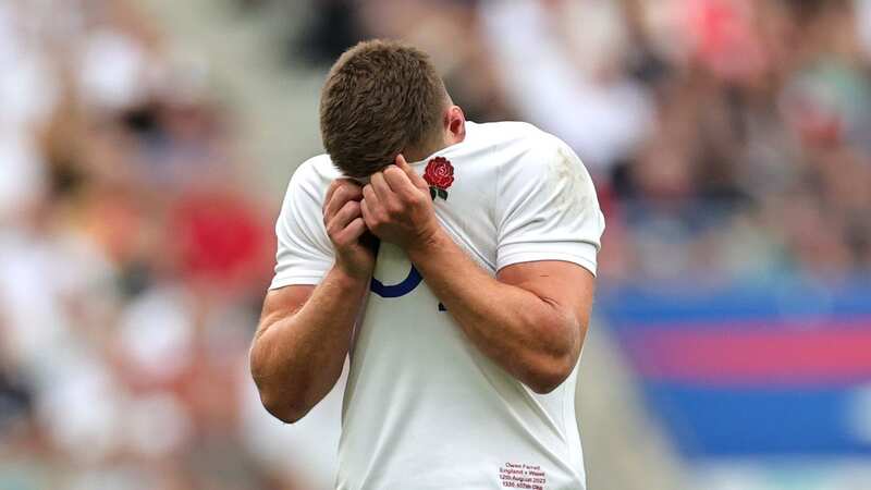 What have I done? Farrell is sent from the field following his high tackle (Image: Getty Images)