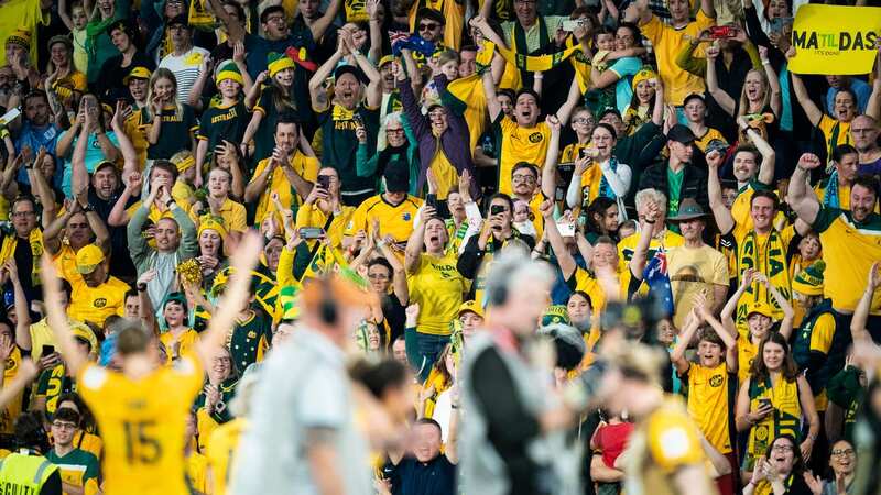 Australia fans celebrate the quarter final win against France (Image: Photo by Jabin Botsford)