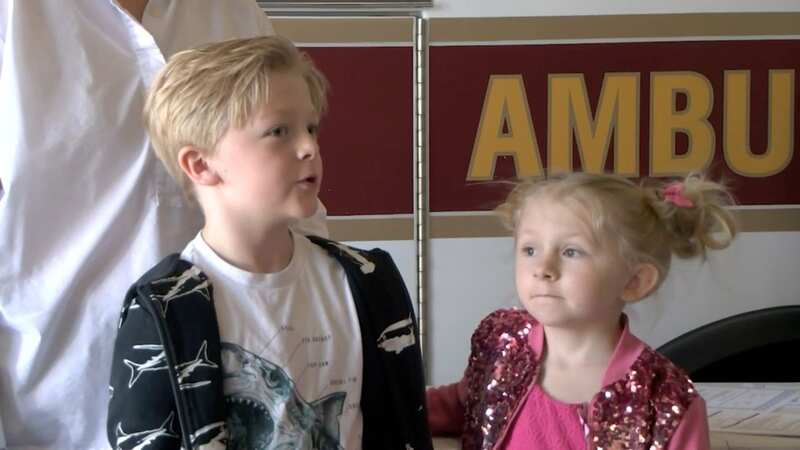 Nine-year-old Ashton and five-year-old Ely were celebrated (Image: KFBB/CNN/CNN Newsource)