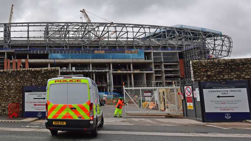 A man has died on the site of Everton