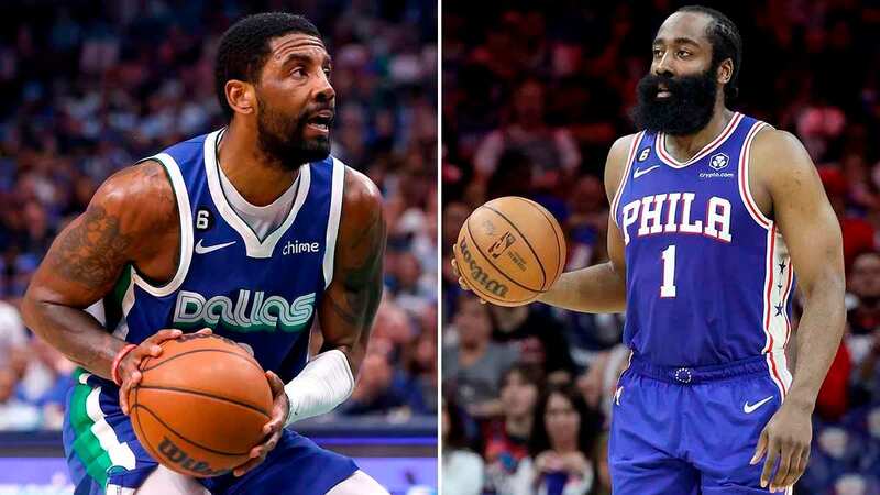 Kyrie Irving has defended James Harden on social media amid a dispute with the Philadelphia 76ers. (Image: Getty Images)