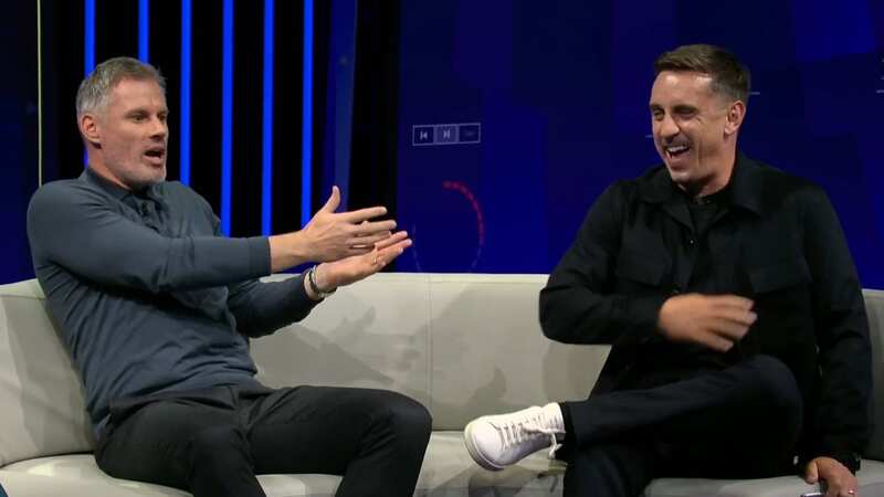 Jamie Carragher and Gary Neville made their Premier League predictions on Monday Night Football (Image: Sky Sports)