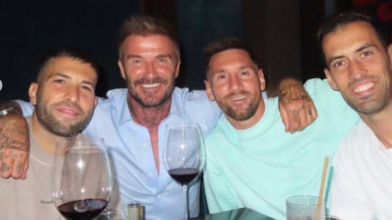 David Beckham and Lionel Messi were at Gekko restaurant in Miami moments before violence broke out (Image: Instagram)