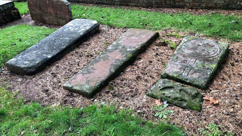Templar graves at Staffs church (Image: Bev Holder / Stourbridge News / SWNS)