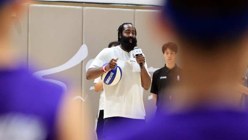 James Harden has been urged to move to China, where he has been on a media tour with Adidas. (Image: Tang Yanjun/China News Service/VCG via Getty Images)