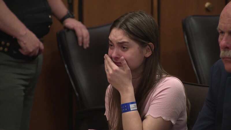 Mackenzie Shirilla sobbed as a judge found her guilty of murdering her boyfriend (Image: Youtube/WKYCChannel3)