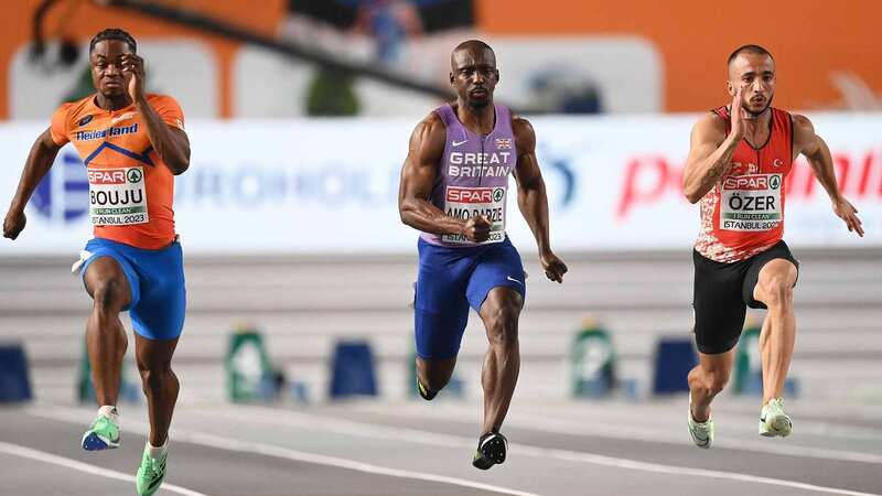 Amo-Dadzie in action at European Indoor Championships in Istanbul in March (Image: Getty Images)