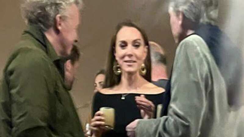 Princess Kate looked in good spirits as she sipped what appeared to be a cocktail